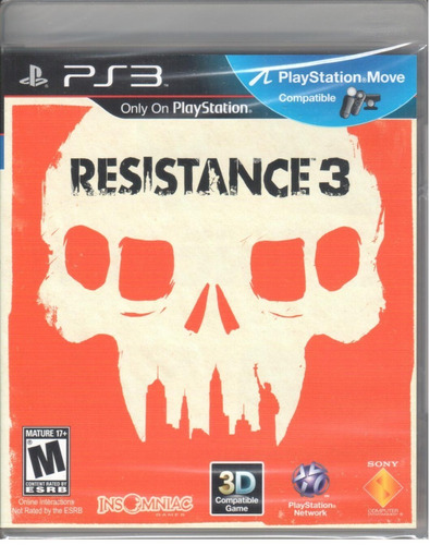 Resistance 3 Ps3 Game Jogo Original Lacrado