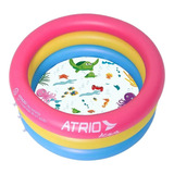 Piscina Inflável Redondo Atrio Infantil Es302 88l Rosa E Amarela E Azul Sacola