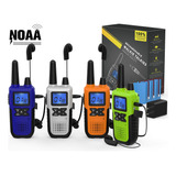 4 Walkie Talkies Recargables De Largo Alcance Para Adultos .