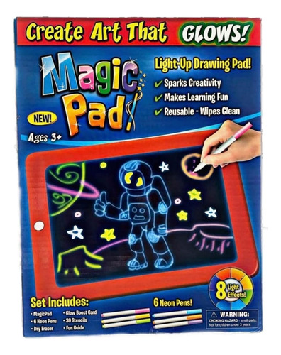 Ontel Original Tableta Magic Pad De Dibujo Luz Led Envío Ya