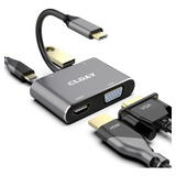 Hub Usb-c A Usb 3.0 Hdmi Vga Usb-c Clday Mac Samsung Y Mas