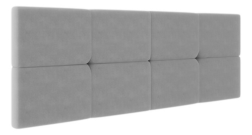 Cabeceira Bruna Dobrável Box King Size 1,95cm Suede - Cinza