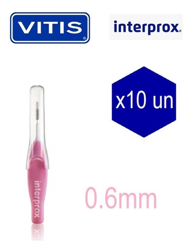 Cepillo Interprox Recto 0.6mm Pack X10 Unidades