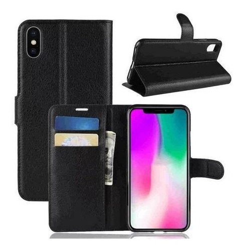 Capa Carteira Flip Antishock Para iPhone XR 6.1 Polegadas