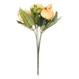 Flores Artificiales De Peonía De Seda, Ramo De Rosas, Para D