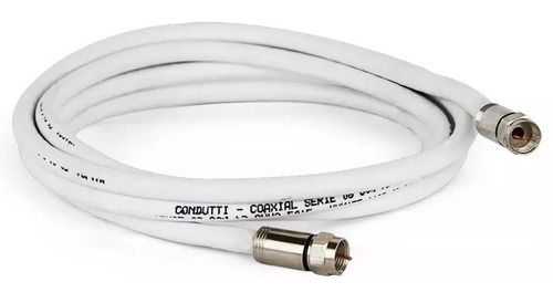 Oferta 50mts Cable Coaxil Rg6 Armado C/ Conector Compresion