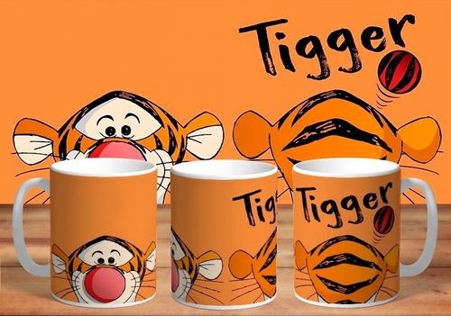 Taza - Tazón De Ceramica Sublimada Winnie Pooh: Tigger