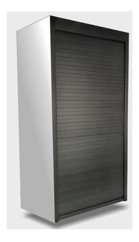 Cortina Enrollable Aluminio Negro Cocina Gabinete 60x120cm