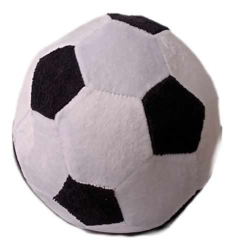 Cojin Balon De Futbol De Peluche Blanco Y Negro 