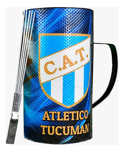  Vaso Guiro Atletico Tucuman Oficial Ploteado Con Raspador 