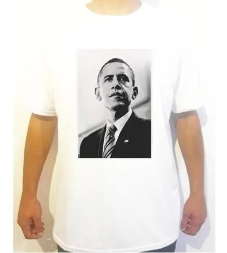 Camiseta Camisa Barack Obama Poliéster