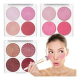 Paleta De Rubor Iluminador Make Up En Polvo Color Nacarado F