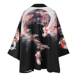 Abrigo Kimono Japonés Para Hombre, Bata De Baño, Estilo Retr