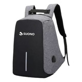 Mochila Antirrobo Impermeable Suono Puerto Usb Snac-1000