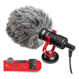 Microfone Direcional Condensador P/ Camera E Celular Shotgun