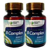 2x B Complex Vitamina 60 Caps Complejo B1 B2 B3 B5 B7 B9 B12