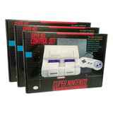 Lote Com 3 Caixas Para O Super Nintendo Fat Kit Caixas Snes