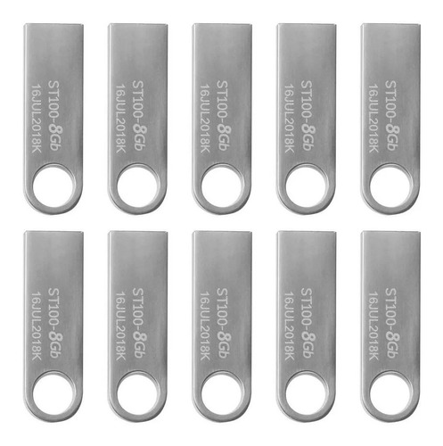 Kit De 50 Memorias Usb 8gb Stylos Tech St100 Stmusb1b 