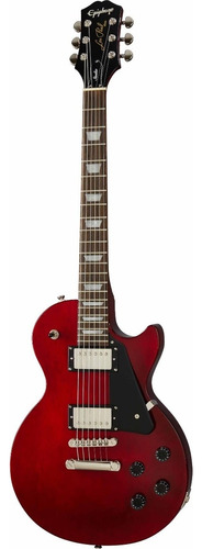 Guitarra Eléctrica EpiPhone Les Paul Studio Eiltawnh1 De Caoba Wine Red Brillante Con Diapasón De Laurel Indio