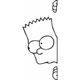 Vinilo Decorativo Bart Simpson Puerta 130 X 55 Cm 