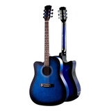 Guitarra Acústica Cutaway 39 Pulgadas Azul Todoaudiochile 