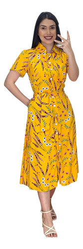 Vestido Amarelo Floral Trabalhamos Tata Martello E Hapuk