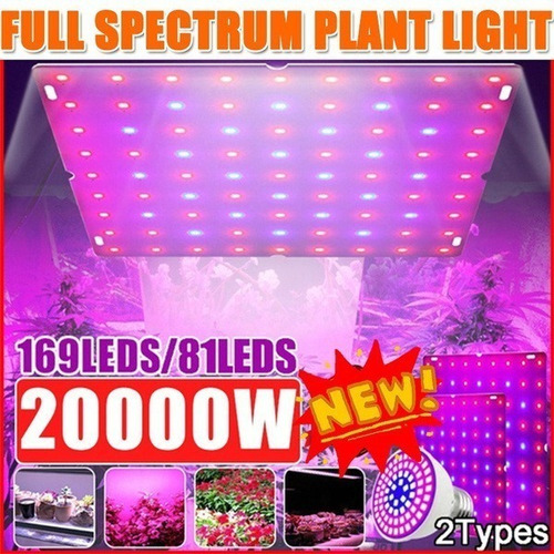 Luz Led Para Cultivo De Plantas De Espectro Completo, 169 Le