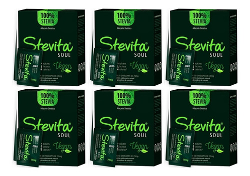 Adocante Stevita Soul 50 Env 70mg Vegan 6 Unidades