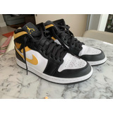 Original Na Caixa - Nike Air Jordan 1 Mid White Pollen Black