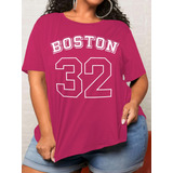 Camiseta Simples Basico 32 Boston Vibrante Animada Variadas