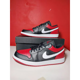 Nike Jordan 1 Low  Bred Toe 11 Americano 9 Mx 29 Cm