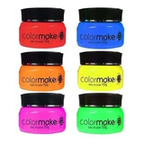 Gel Fluorescente Para Cabelo Color Make Fluor 150g 6 Cores