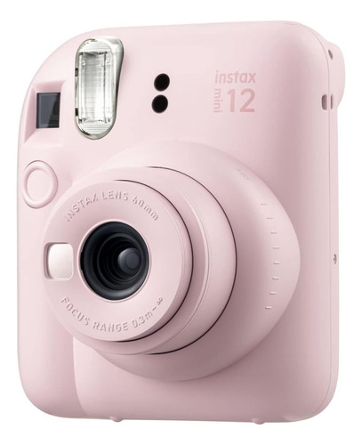 Cámara Instantánea Fujifilm Instax Mini 12 De 1 Año En Rosa Pastel