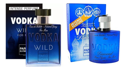 Kit Vodka Wild E Diamond V100ml Cada Paris Elysses- Atacado