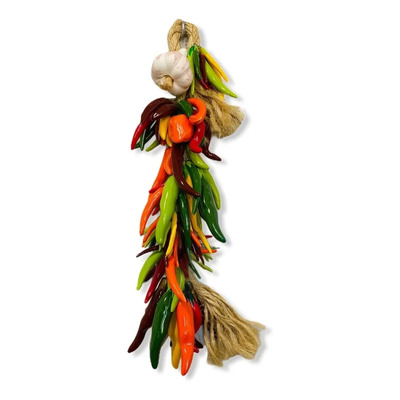 Chiles En Cerámica Ristra Decorativa Artesanía Mexicana P09