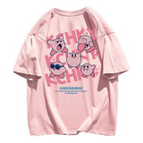 Playera De Manga Corta Con Estampado Casual De Corte Kirby