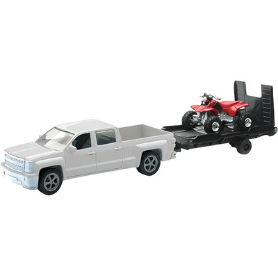 New Ray 1:43 Chevrolet Silverado Pickup Blanco Cuatrimoto | Envío gratis