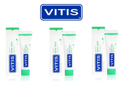 Pasta Dental Vitis Aloe Vera Pack X3 Unidades