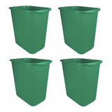 Pack De 4 Cestos Rectangulares 13 L Color Verde