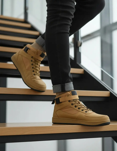Tenis Comodo Bota Casual Goodyear 3088 Id 1064562 Camel Urb