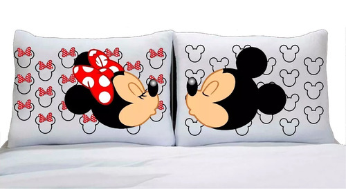 Kit Fronhas Personalizadas Casal Namorados Mickey Minnie 10