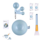 Conjunto Para Preparação De Máscara Facial Cor Azul