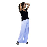 Pantalon Annis Oxford Con Lazo Rayado Mujer Pijama Verano