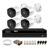 Kit 4 Câmeras Intelbras 20 Mts Dvr Intelbras Com Hd 1tb Purp