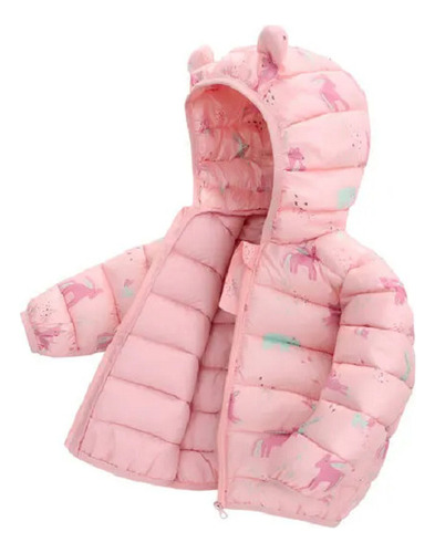 Jaqueta Menina Infantil Puffer Em Gomos Forrada Ref 4045