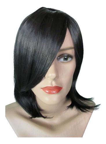 Peruca Orgânica Com Franja Lace Wig Humana Curta Long Bob