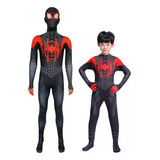 Traje De Spiderman Cosplay Adultos Medias Miles Morales