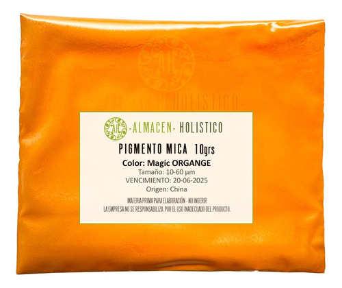 Pigmento Mica Cosmetica Jabones Naranja Magic Orange 10grs