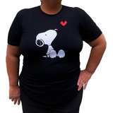 T-shirt Feminina - Snoopy Plus Size - Gatinho - Camiseta