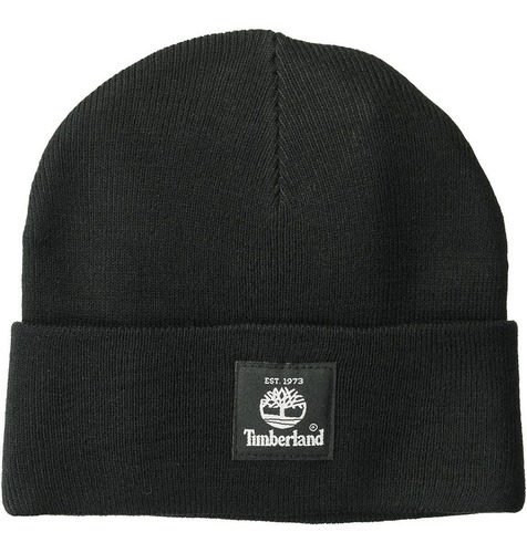 Men's Short Watch Cap With Woven Label